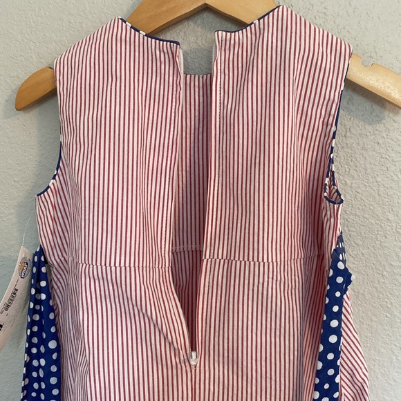 Monday’s Child Red Stripe Seersucker Circle dress - Picture 4 of 6